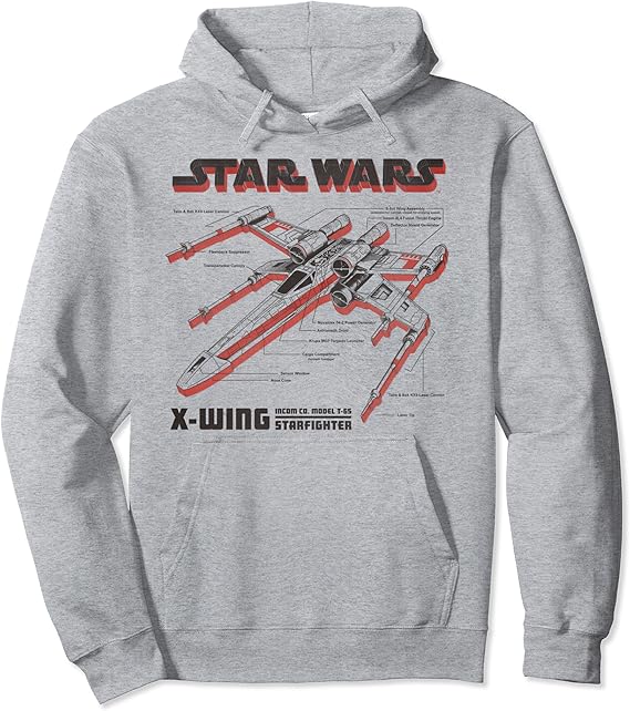 Star Wars XWing Starfighter Schematics Poster Pullover Hoodie Amazon